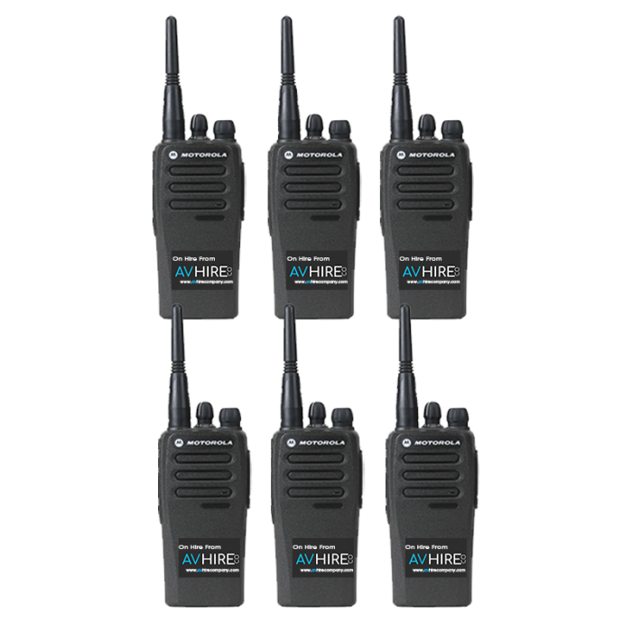 2 Way Radio Bundle of 6 Walkie Talkies, Hire for events in South Wales