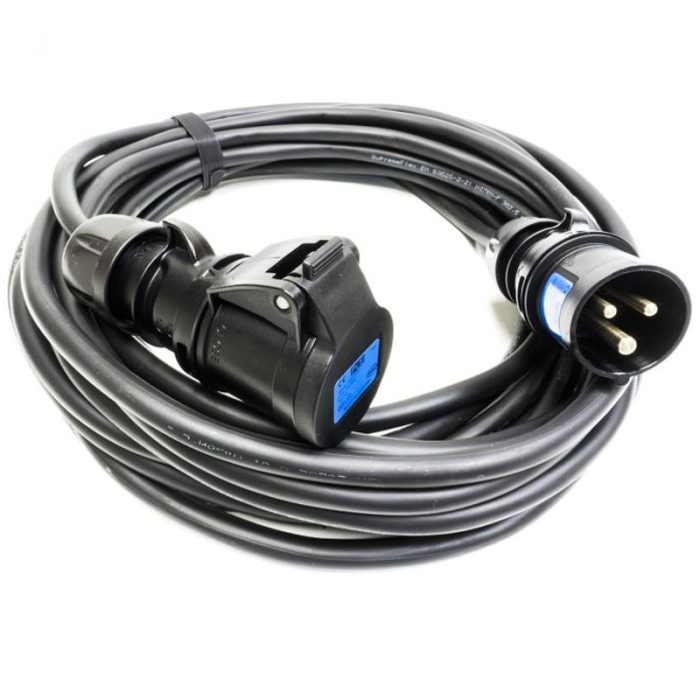 16amp Power Cable Hire - Blue Plug